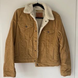 Levi Corduroy Jacket with Faux Shearling Lining